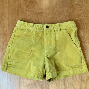 Patagonia Size 2 Corduroy Stand Up Shorts. Excellent Condition. Mustard yellow.